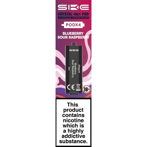 SKE CRYSTAL 4in1 Replacement Pre Filled Pods - 4 Pack [Blueberry Sour Raspberry 20mg]