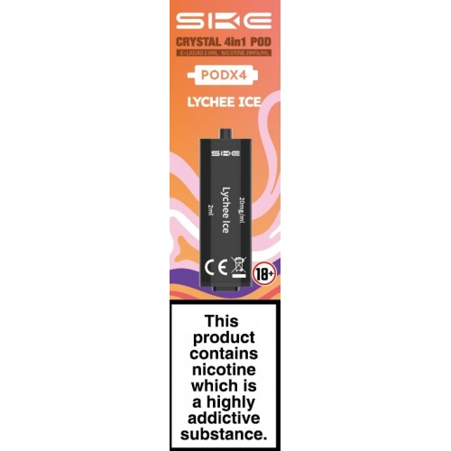 SKE CRYSTAL 4in1 Replacement Pre Filled Pods - 4 Pack [Lychee Ice 20mg]