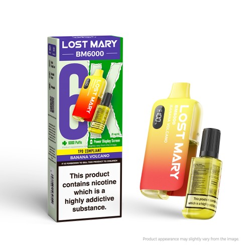 Lost Mary BM6000 Rechargeable Pod - Banana Volcano [20mg]