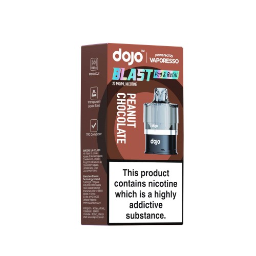 DOJO BLAST 6000 Pod (Powered by Vaporesso) & Refill - [Peanut Chocolate 20mg]