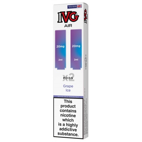 IVG Air Replacement Pre Filled Pods - 2 Pack [Grape Ice 20mg]