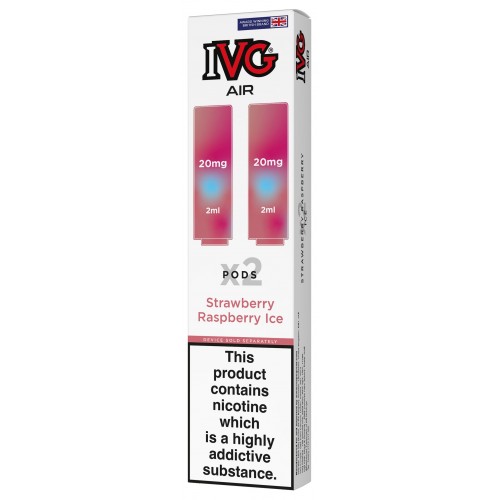 IVG Air Replacement Pre Filled Pods - 2 Pack [Strawberry Raspberry Ice 20mg]