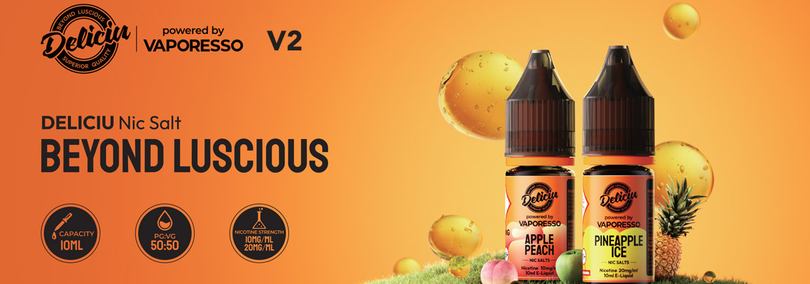 New Vaporesso Deliciu V2 Nic salts - Available in 10mg & 20m