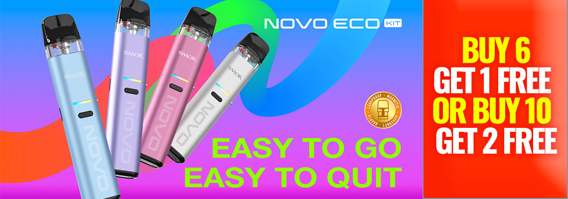 Smok Novo Eco Pod Kit  Buy 6 Get 1 Free or Buy 10 Get 2 Free Whi